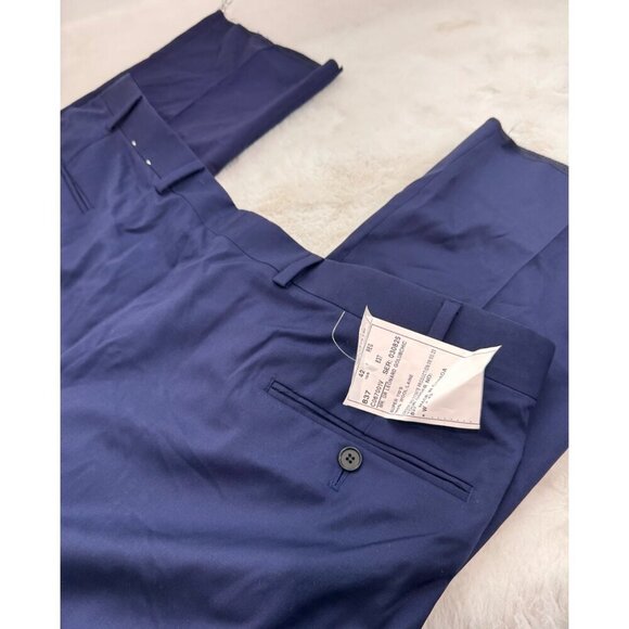 New Vitale Barberis Canonico Men's Size 42 R Super 110s Perennial Pants *Raw Hem - Picture 12 of 14